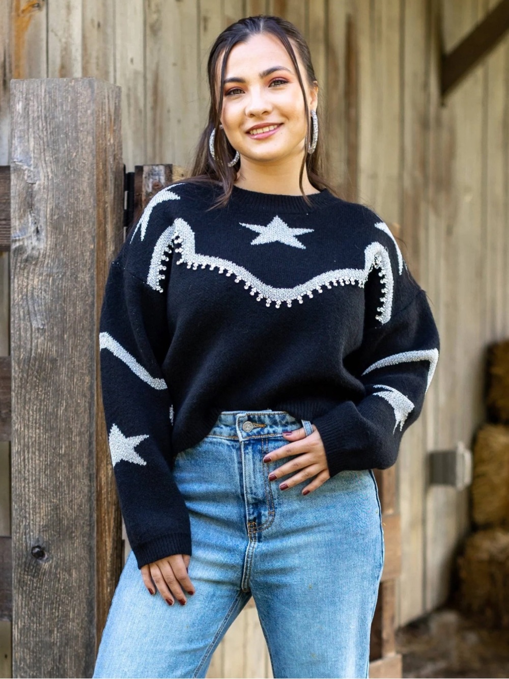 Southern Grace Rhinestone Wrangler Sweater 3XL NWT